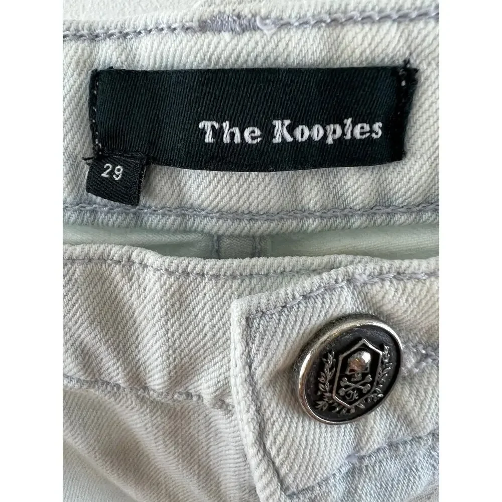 The Kooples White HP436 Fit Skinny Jeans Stretch Cotton Mid-Rise Women's Size 29